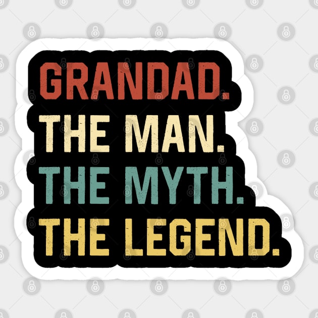 Fathers Day Shirt The Man Myth Legend Grandad Papa Gift Sticker by Marang